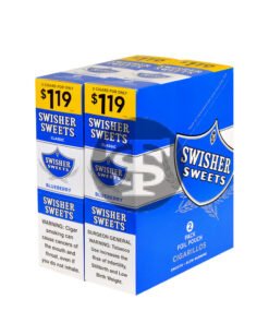 Swisher Sweets Cigarillos $1.19 Pre Priced 30 Packs of 2 Cigars Blueberry