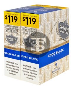 Swisher Sweets Cigarillos $1.19 Pre Priced 30 Packs of 2 Cigars Coco Blaze
