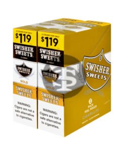 Swisher Sweets Cigarillos $1.19 Pre Priced 30 Packs of 2 Cigars Gold