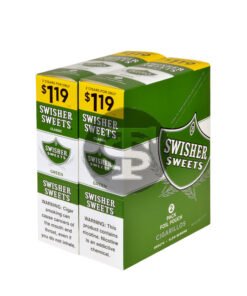 Swisher Sweets Cigarillos $1.19 Pre Priced 30 Packs of 2 Cigars Green Sweets