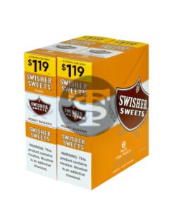 Swisher Sweets Cigarillos $1.19 Pre Priced 30 Packs of 2 Cigars Honey Banana