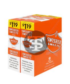 Swisher Sweets Cigarillos $1.19 Pre Priced 30 Packs of 2 Cigars Peach