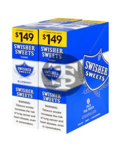 Swisher Sweets Cigarillos 1.49 Pre Priced 30 Packs of 2 Cigars Blueberry