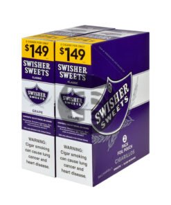 Swisher Sweets Cigarillos 1.49 Pre Priced 30 Packs of 2 Cigars Grape