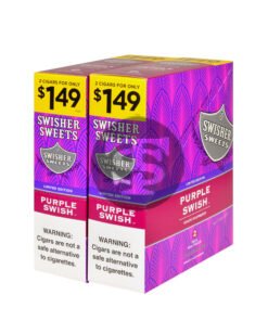 Swisher Sweets Cigarillos 1.49 Pre Priced 30 Packs of 2 Cigars Purple Swish