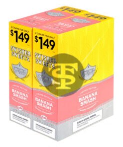 Swisher Sweets Cigarillos 1.49 Pre Priced 30 Pouches of 2 Banana Smash