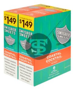 Swisher Sweets Cigarillos 1.49 Pre Priced 30 Pouches of 2 Coastal Cocktail