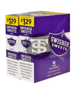 Swisher Sweets Cigarillos 30 Packs of 2 Cigars Grape, $1.29