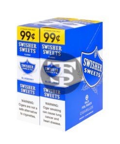 Swisher Sweets Cigarillos 99 Cent Pre Priced 30 Packs of 2 Cigars Blueberry