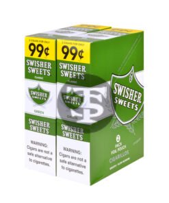 Swisher Sweets Cigarillos 99 Cent Pre Priced 30 Packs of 2 Cigars Green Sweets