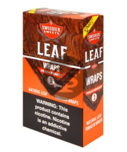 Swisher Sweets Leaf Wraps $2.49 Peach Brandy, 10 packs of 3