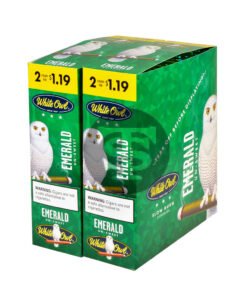 White Owl Cigarillos $1.19 Pre Priced 30 Packs of 2 Cigars Emerald