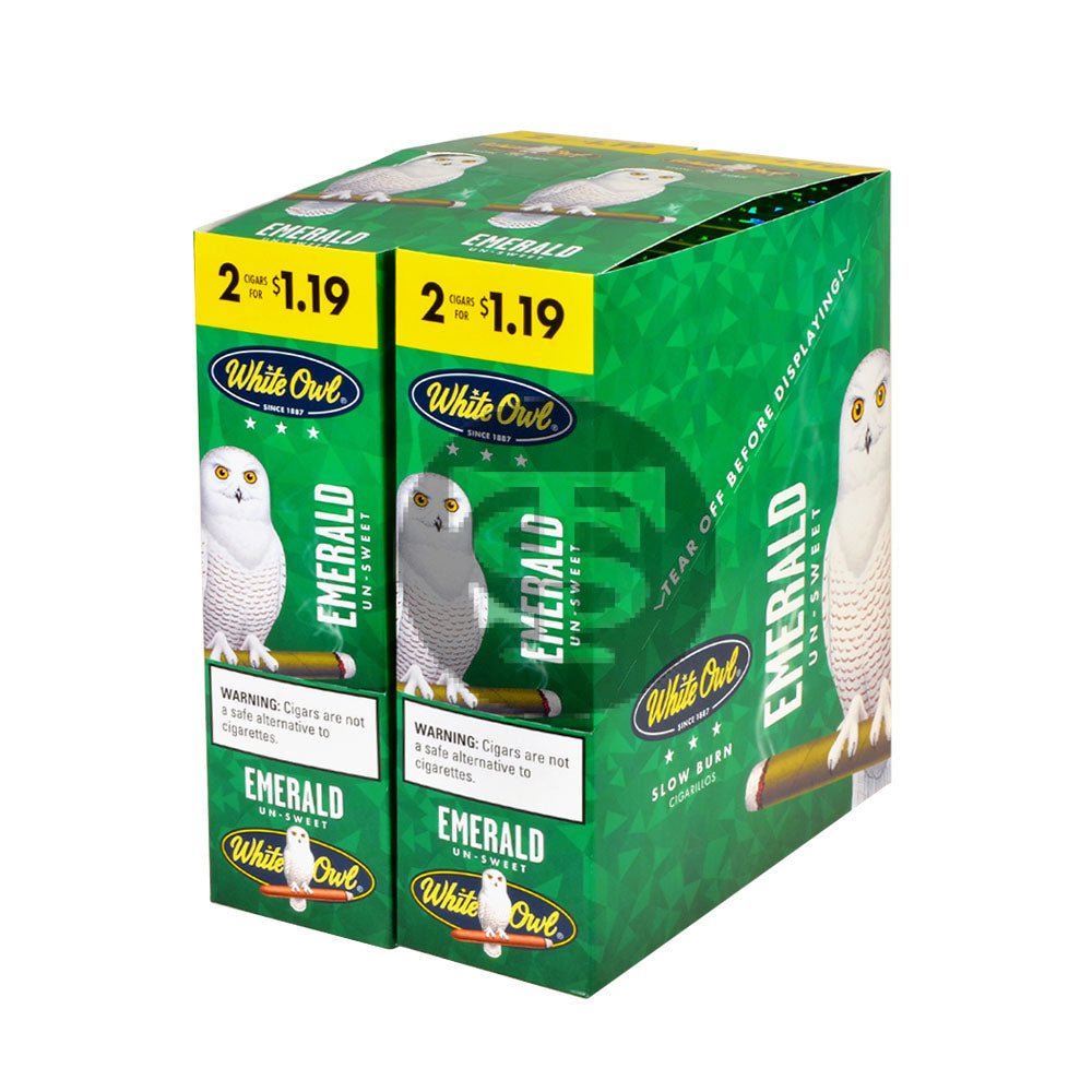 White Owl Cigarillos $1.19 Pre Priced 30 Packs of 2 Cigars Emerald 1 white owl cigarillos 1 19 pre priced 30 packs of 2 cigars emerald 965