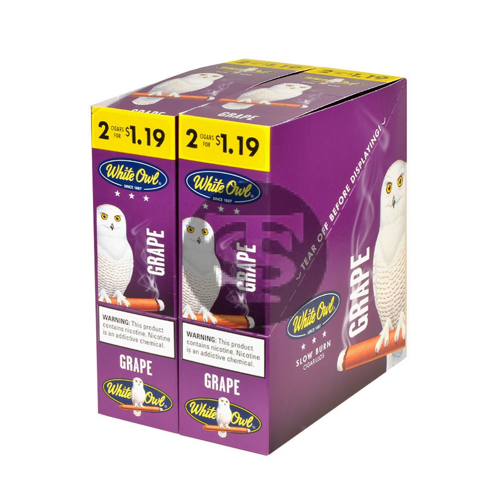 White Owl Cigarillos $1.19 Pre Priced 30 Packs of 2 Cigars Grape 1 white owl cigarillos 1 19 pre priced 30 packs of 2 cigars grape 377