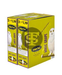 White Owl Cigarillos $1.19 Pre Priced 30 Packs of 2 Cigars White Grape