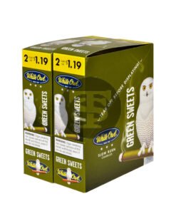 White Owl Cigarillos $1.19 Pre Priced 30 Packs of 2 Cigars Green Sweets