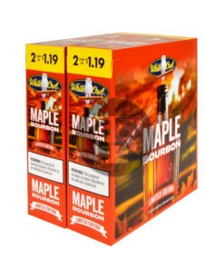 White Owl Cigarillos $1.19 Pre Priced 30 Packs of 2 Cigars Maple Bourbon