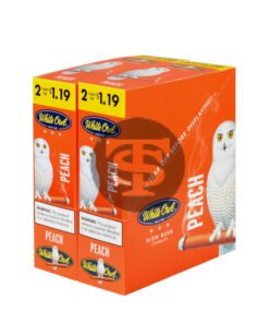 White Owl Cigarillos $1.19 Pre Priced 30 Packs of 2 Cigars Peach