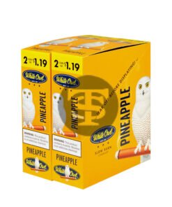 White Owl Cigarillos 1.19 Pre Priced 30 Packs of 2 Cigars Pineapple