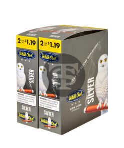 White Owl Cigarillos $1.19 Pre Priced 30 Packs of 2 Cigars Silver
