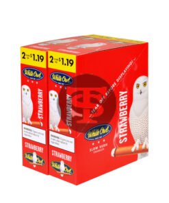 White Owl Cigarillos $1.19 Pre Priced 30 Packs of 2 Cigars Strawberry