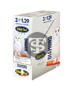 White Owl Cigarillos 1.29 Pre Priced 15 Packs of 3 Cigars Diamond