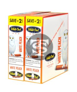 White Owl Cigarillos 30 Packs of 2 Cigars White Peach