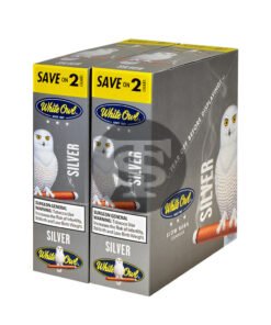 White Owl Cigarillos 30 Packs of 2 Cigars Silver