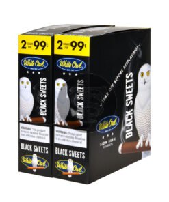 White Owl Cigarillos 99 Cent Pre Priced 30 Packs of 2 Cigars Black