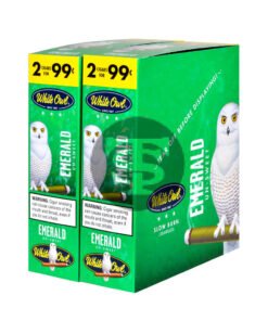White Owl Cigarillos 99 Cent Pre Priced 30 Packs of 2 Cigars Emerald