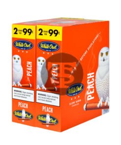 White Owl Cigarillos 99 Cent Pre Priced 30 Packs of 2 Cigars Peach