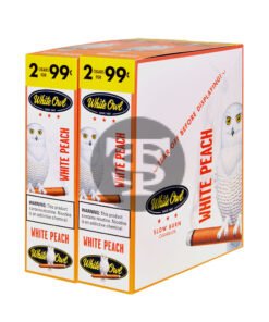 White Owl Cigarillos 99 Cent Pre Priced 30 Packs of 2 Cigars White Peach