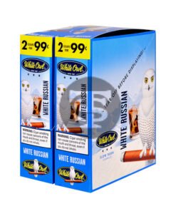 White Owl Cigarillos 99 Cent Pre Priced 30 Packs of 2 Cigars White Russian