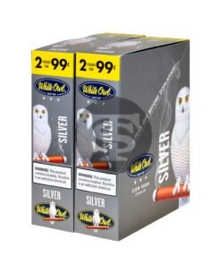 White Owl Cigarillos 99 Cent Pre Priced 30 Packs of 2 Cigars Silver