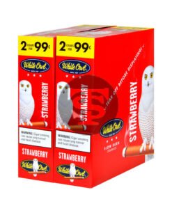 White Owl Cigarillos 99 Cent Pre Priced 30 Packs of 2 Cigars Strawberry