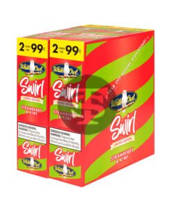 White Owl Cigarillos 99 Cent Pre Priced 30 Packs of 2 Cigars Swirl Strawberry Kiwi