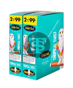 White Owl Cigarillos 99 Cent Pre Priced 30 Packs of 2 Cigars Tropical Twist