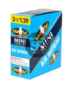 White Owl Cigarillos Mini 3 for $1.29 15 Packs Of 3 Blue Raspberry