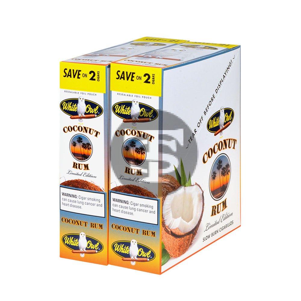 White Owl Coconut Rum Cigarillos – 30 Packs of 2 1 White Owl Coconut Rum Cigarillos – 30 Packs of 2