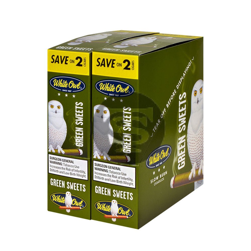 White Owl Green Sweets Cigarillos – 30 Packs of 2 1 White Owl Green Sweets Cigarillos – 30 Packs of 2