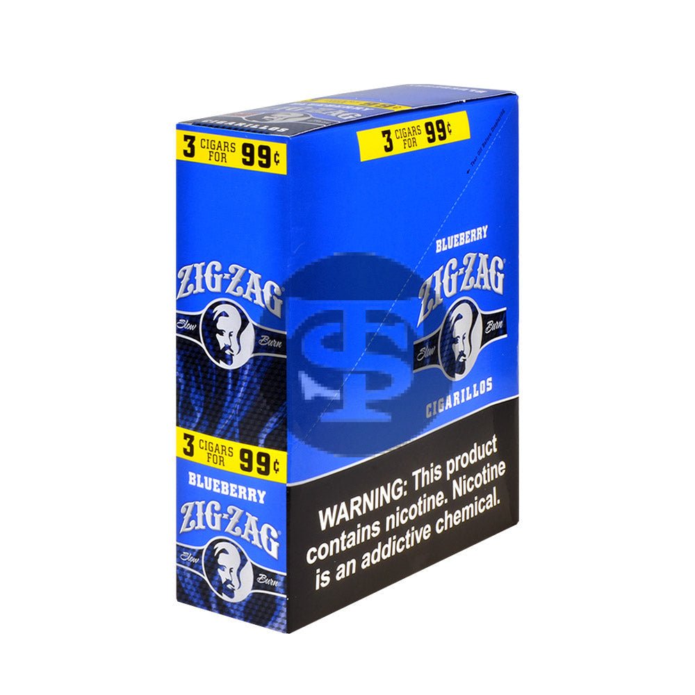 Zig Zag Blueberry Cigarillos – 15 Pouches of 3 1 Zig Zag Blueberry Cigarillos – 15 Pouches of 3
