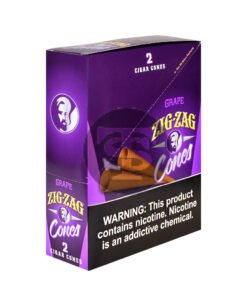 Zig Zag Cigar Cones Grape, 15x2pk