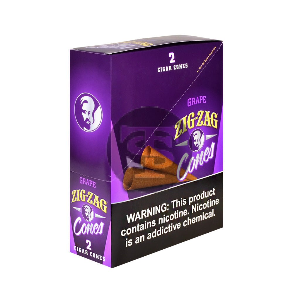 Zig Zag Cigar Cones Grape, 15x2pk 1 zig zag cigar cones grape 15x2pk 156
