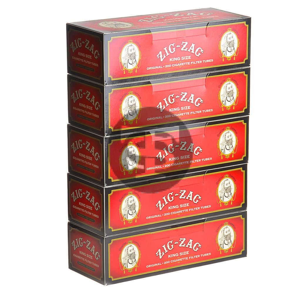 Zig Zag Filter Tubes King Size Original (Full Flavor) 5 Cartons of 200 1 zig zag filter tubes king size original full flavor 5 cartons of 200 704