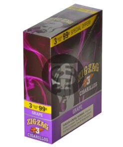 Zig Zag Grape Cigarillos 3 for 99 Cents 15 Pouches of 3