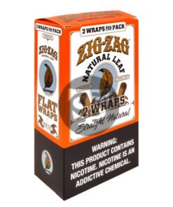 Zig Zag Natural Leaf Flat Wraps 2x10pk, Straight Natural