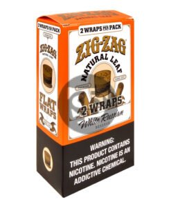 Zig Zag Natural Leaf Flat Wraps 2x10pk, White Russian