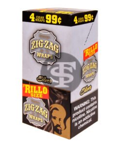 Zig Zag Rillo Size Cigar Wraps 4 for 99 Cents 15 Pouches of 4 Silver