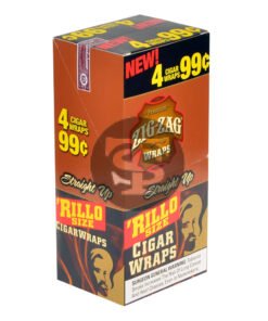 Zig Zag Rillo Size Cigar Wraps 4 for 99 Cents 15 Pouches of 4 Straight Up