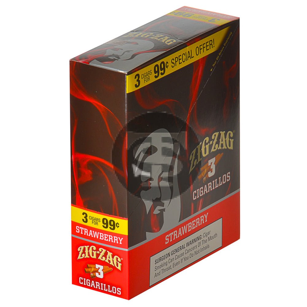 Zig Zag Strawberry Cigarillos – 15 Pouches of 3 1 Zig Zag Strawberry Cigarillos – 15 Pouches of 3